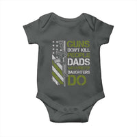 Funny Girl Dad Baby Onesie Guns Dont Kill People Dads with Pretty Daughters Do US Flag - Wonder Print Shop