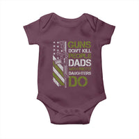 Funny Girl Dad Baby Onesie Guns Dont Kill People Dads with Pretty Daughters Do US Flag - Wonder Print Shop