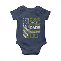 Funny Girl Dad Baby Onesie Guns Dont Kill People Dads with Pretty Daughters Do US Flag - Wonder Print Shop