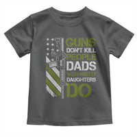 Funny Girl Dad Toddler T Shirt Guns Dont Kill People Dads with Pretty Daughters Do US Flag - Wonder Print Shop