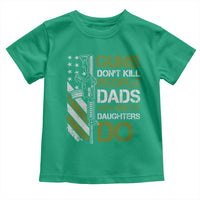 Funny Girl Dad Toddler T Shirt Guns Dont Kill People Dads with Pretty Daughters Do US Flag - Wonder Print Shop