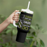 Funny Girl Dad Tumbler With Handle Guns Dont Kill People Dads with Pretty Daughters Do US Flag - Wonder Print Shop