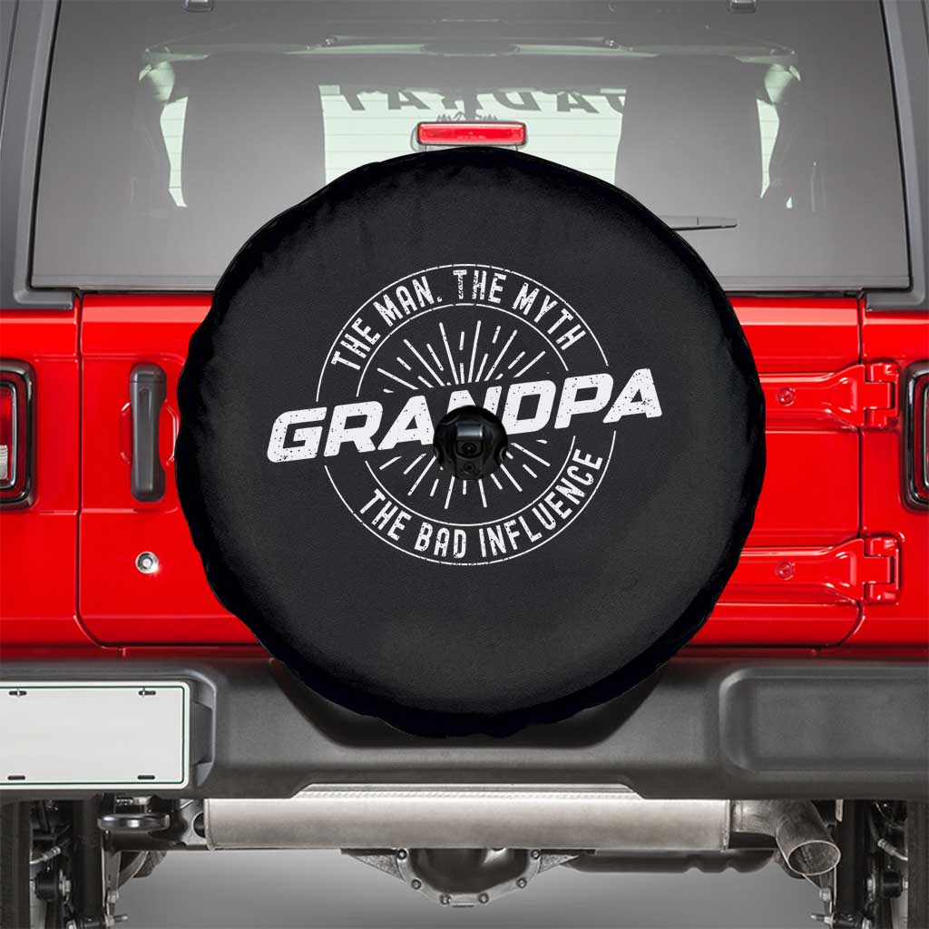 Funny Grandpa Spare Tire Cover Man Myth Bad Influence Funny Fathers Day - Wonder Print Shop
