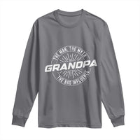 Funny Grandpa Long Sleeve Shirt Man Myth Bad Influence Funny Fathers Day - Wonder Print Shop