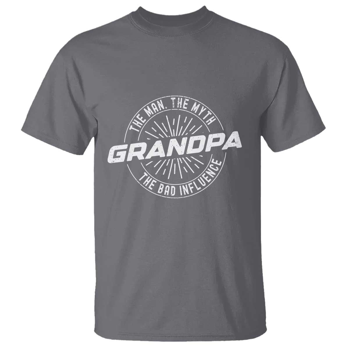 Funny Grandpa T Shirt Man Myth Bad Influence Funny Fathers Day - Wonder Print Shop