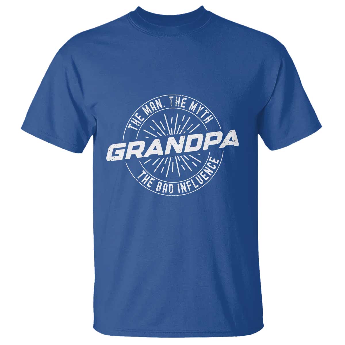 Funny Grandpa T Shirt Man Myth Bad Influence Funny Fathers Day - Wonder Print Shop