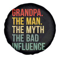 Funny Grandpa Spare Tire Cover Retro Man Myth Bad Influence Best Funny Fathers Day - Wonder Print Shop