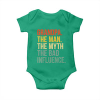 Funny Grandpa Baby Onesie Retro Man Myth Bad Influence Best Funny Fathers Day - Wonder Print Shop