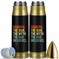 Funny Grandpa Bullet Tumbler Retro Man Myth Bad Influence Best Funny Fathers Day - Wonder Print Shop