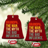 Funny Grandpa Ceramic Ornament Retro Man Myth Bad Influence Best Funny Fathers Day - Wonder Print Shop