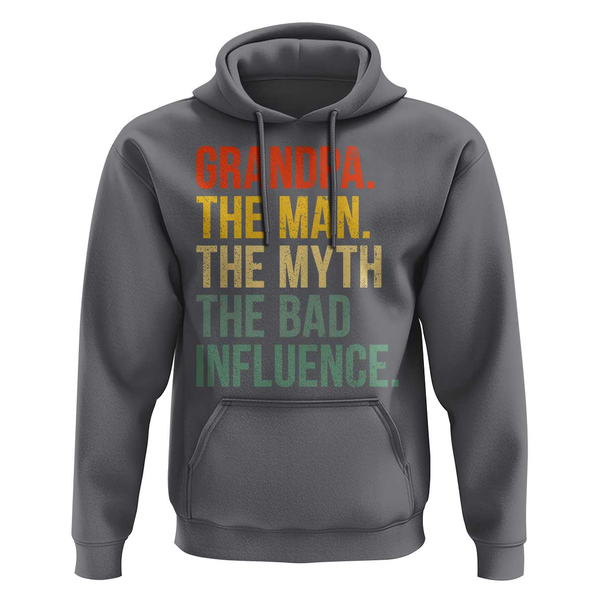 Funny Grandpa Hoodie Retro Man Myth Bad Influence Best Funny Fathers Day - Wonder Print Shop