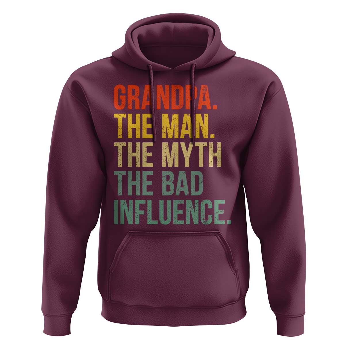 Funny Grandpa Hoodie Retro Man Myth Bad Influence Best Funny Fathers Day - Wonder Print Shop