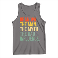 Funny Grandpa Tank Top Retro Man Myth Bad Influence Best Funny Fathers Day - Wonder Print Shop