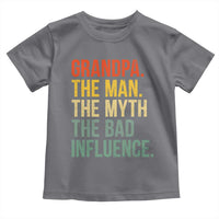 Funny Grandpa Toddler T Shirt Retro Man Myth Bad Influence Best Funny Fathers Day - Wonder Print Shop