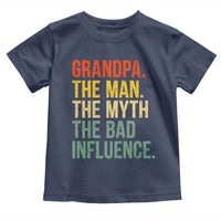 Funny Grandpa Toddler T Shirt Retro Man Myth Bad Influence Best Funny Fathers Day - Wonder Print Shop