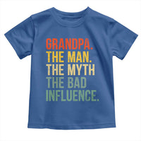 Funny Grandpa Toddler T Shirt Retro Man Myth Bad Influence Best Funny Fathers Day - Wonder Print Shop