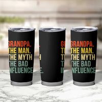 Funny Grandpa Tumbler Cup Retro Man Myth Bad Influence Best Funny Fathers Day - Wonder Print Shop