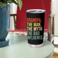 Funny Grandpa Tumbler Cup Retro Man Myth Bad Influence Best Funny Fathers Day - Wonder Print Shop