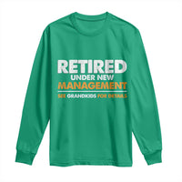 Funny Retirement Long Sleeve Shirt Retired Under New Management See Grandkids For Details - Wonder Print Shop