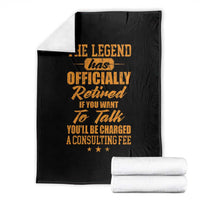 The Legend Has Retired Throw Blanket Funny Retirement Party Gag Gift