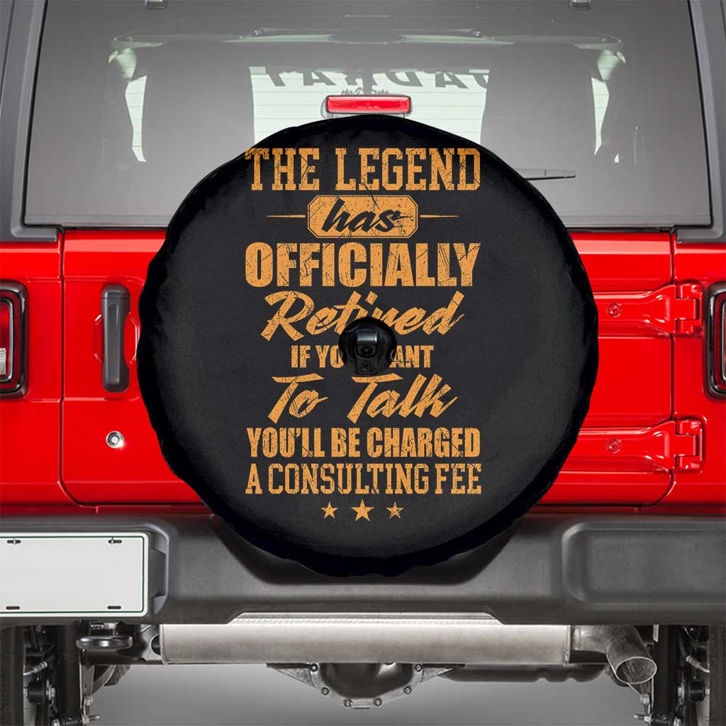 The Legend Has Retired Spare Tire Cover Funny Retirement Party Gag Gift