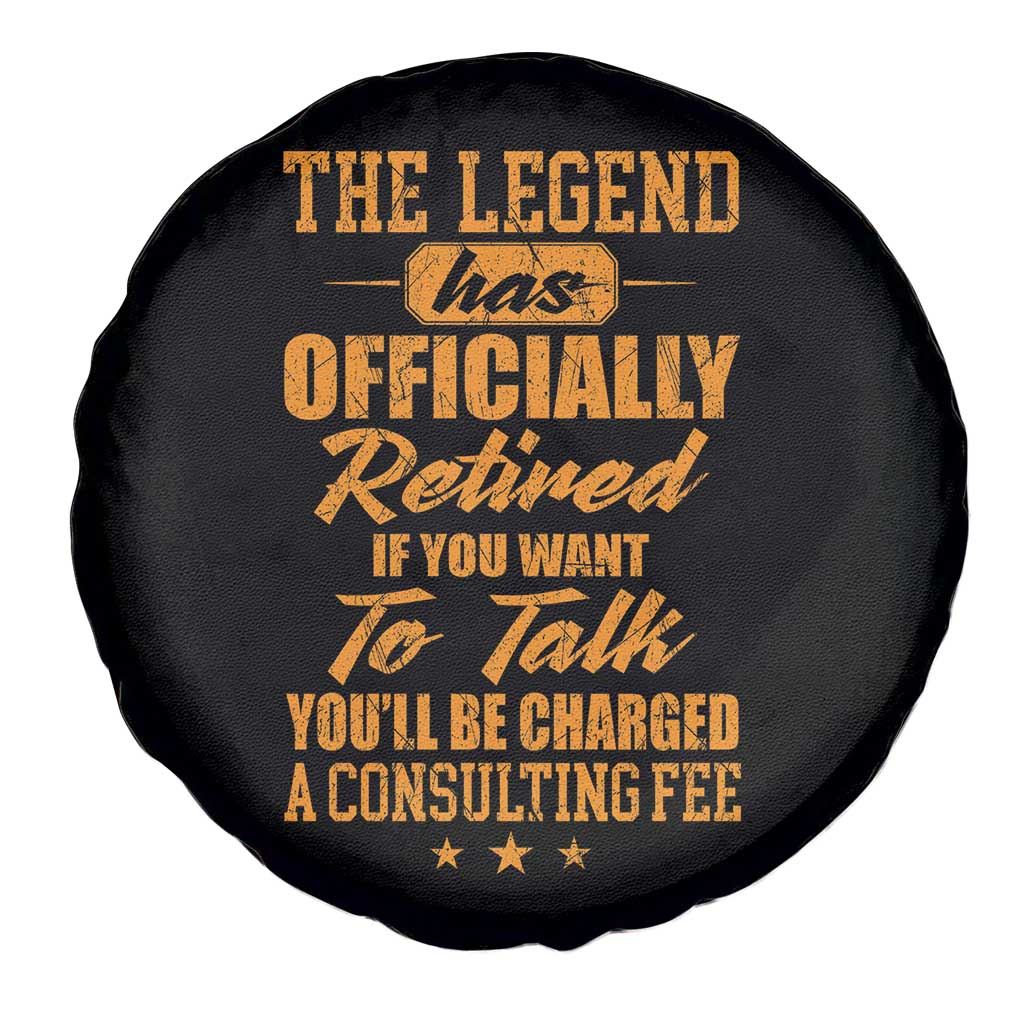 The Legend Has Retired Spare Tire Cover Funny Retirement Party Gag Gift