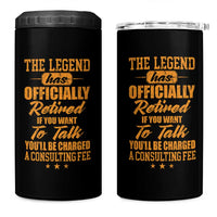 The Legend Has Retired 4 in 1 Can Cooler Tumbler Funny Retirement Party Gag Gift