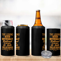 The Legend Has Retired 4 in 1 Can Cooler Tumbler Funny Retirement Party Gag Gift