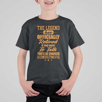 The Legend Has Retired T Shirt For Kid Funny Retirement Party Gag Gift