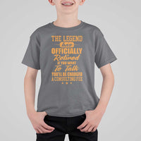 The Legend Has Retired T Shirt For Kid Funny Retirement Party Gag Gift