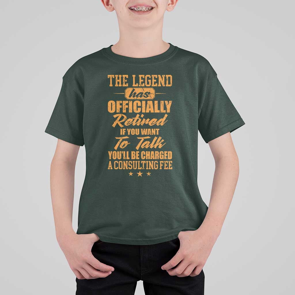 The Legend Has Retired T Shirt For Kid Funny Retirement Party Gag Gift