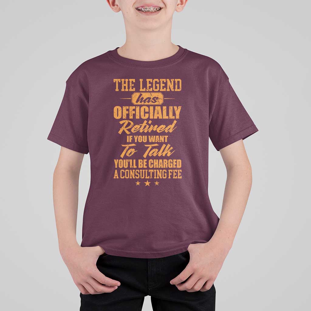 The Legend Has Retired T Shirt For Kid Funny Retirement Party Gag Gift