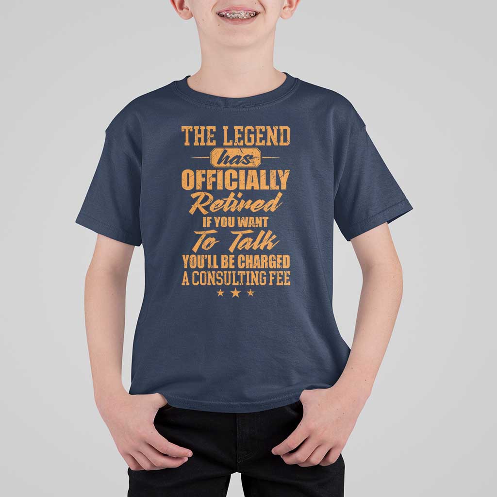 The Legend Has Retired T Shirt For Kid Funny Retirement Party Gag Gift