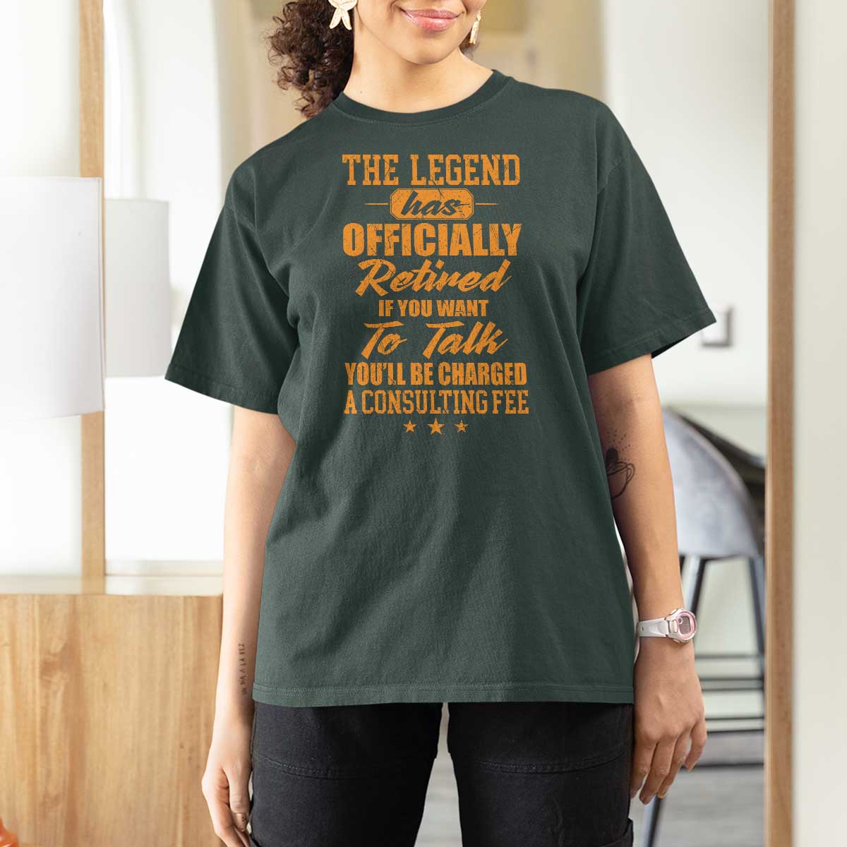 The Legend Has Retired T Shirt For Women Funny Retirement Party Gag Gift