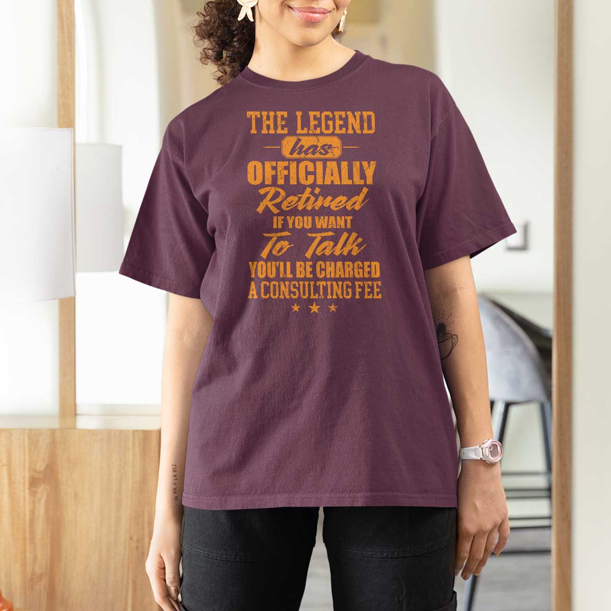 The Legend Has Retired T Shirt For Women Funny Retirement Party Gag Gift