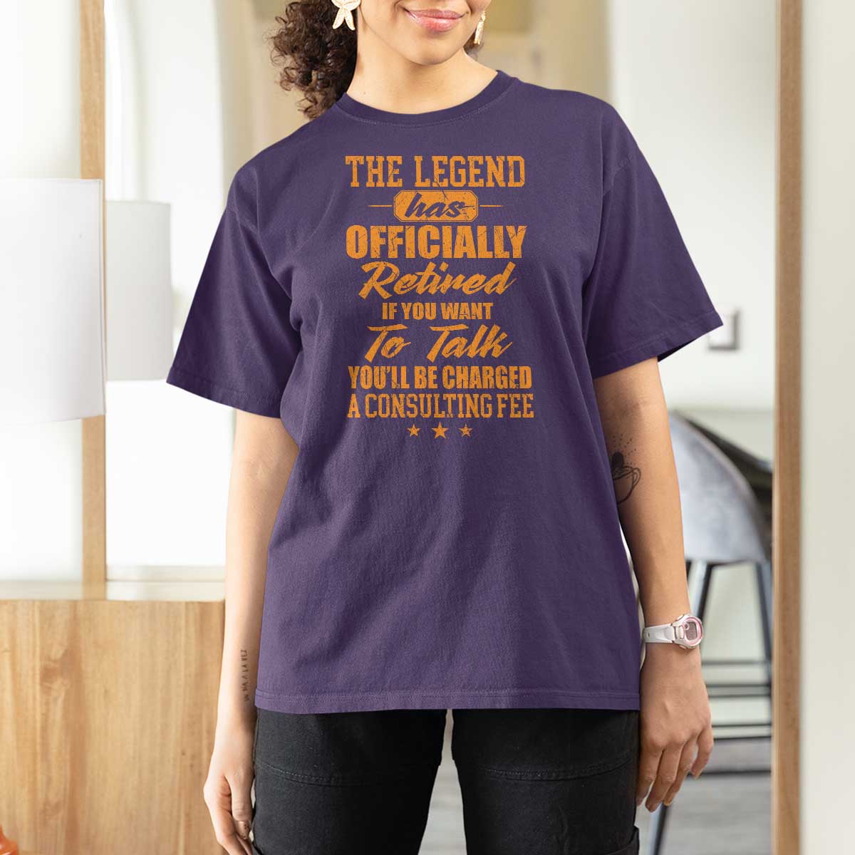 The Legend Has Retired T Shirt For Women Funny Retirement Party Gag Gift