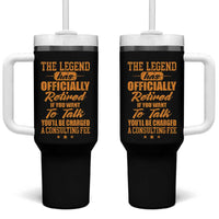 The Legend Has Retired Tumbler With Handle Funny Retirement Party Gag Gift