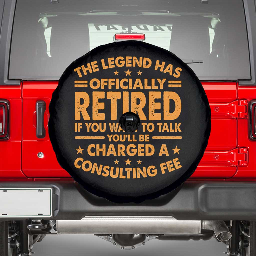 Funny Retirement Spare Tire Cover Funny The Legend Has Retired - Wonder Print Shop