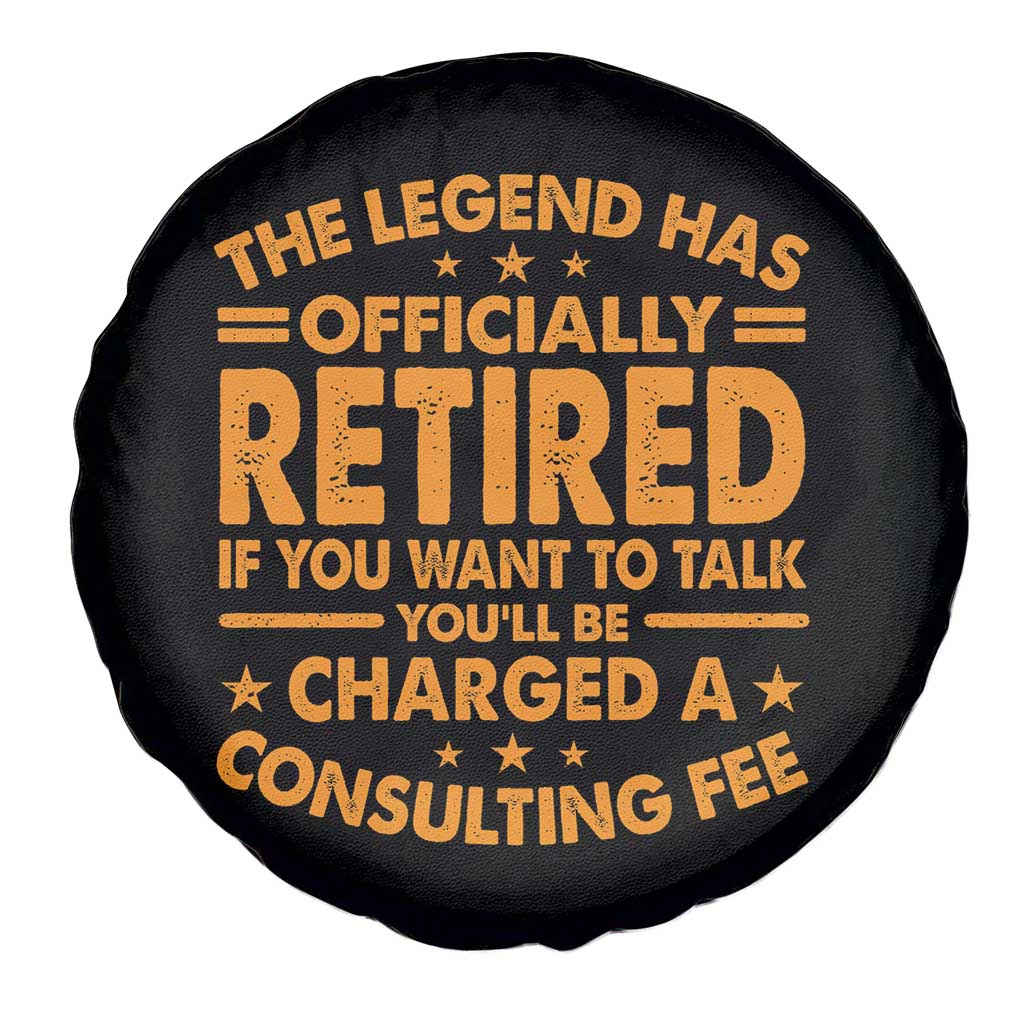 Funny Retirement Spare Tire Cover Funny The Legend Has Retired - Wonder Print Shop