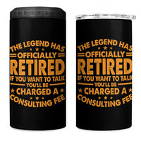 Funny Retirement 4 in 1 Can Cooler Tumbler Funny The Legend Has Retired - Wonder Print Shop