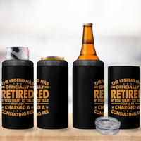 Funny Retirement 4 in 1 Can Cooler Tumbler Funny The Legend Has Retired - Wonder Print Shop