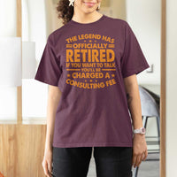 Funny Retirement T Shirt For Women Funny The Legend Has Retired - Wonder Print Shop
