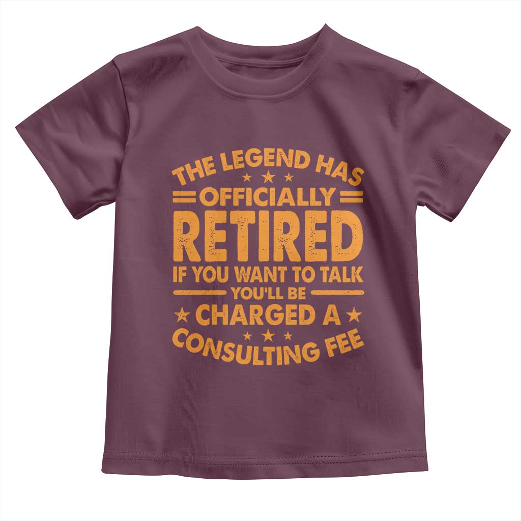 Funny Retirement Toddler T Shirt Funny The Legend Has Retired - Wonder Print Shop