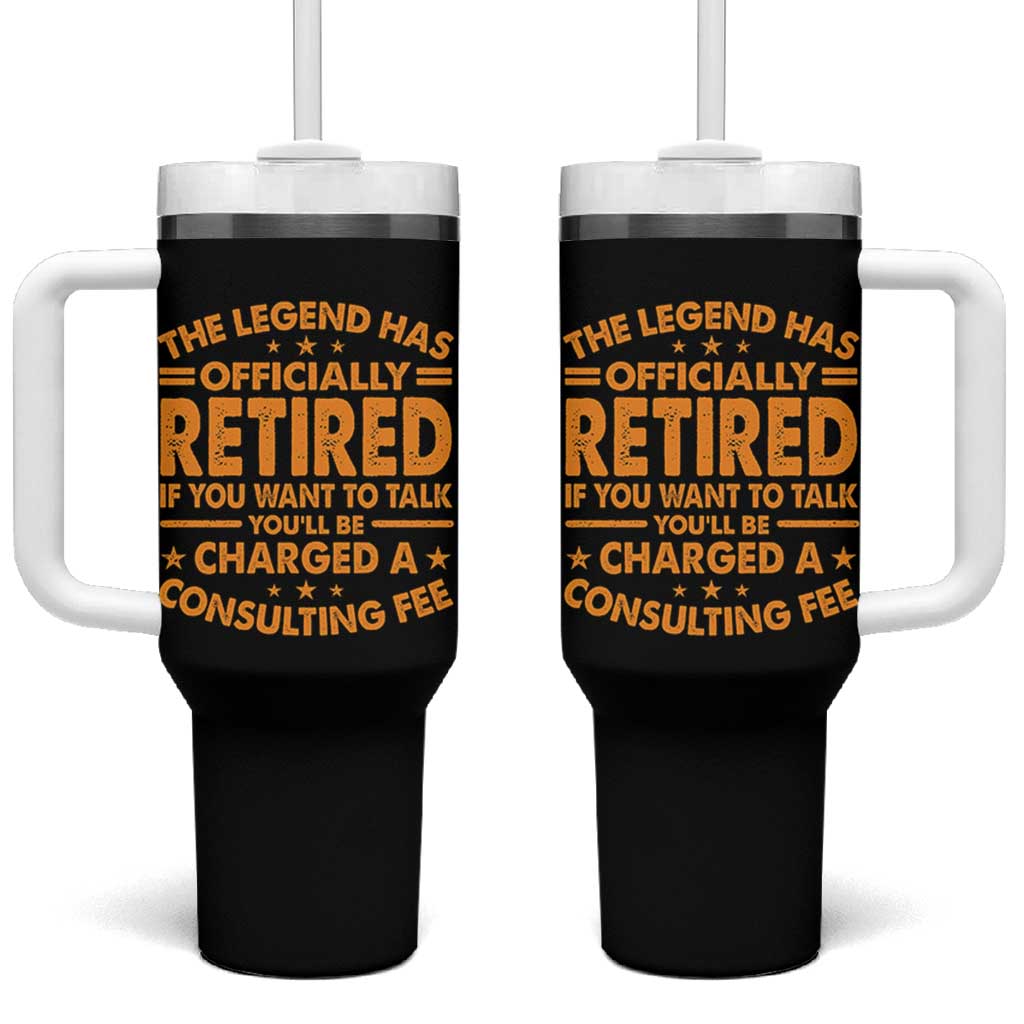 Funny Retirement Tumbler With Handle Funny The Legend Has Retired - Wonder Print Shop