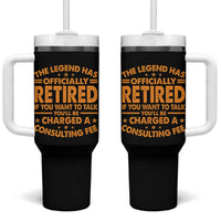 Funny Retirement Tumbler With Handle Funny The Legend Has Retired - Wonder Print Shop