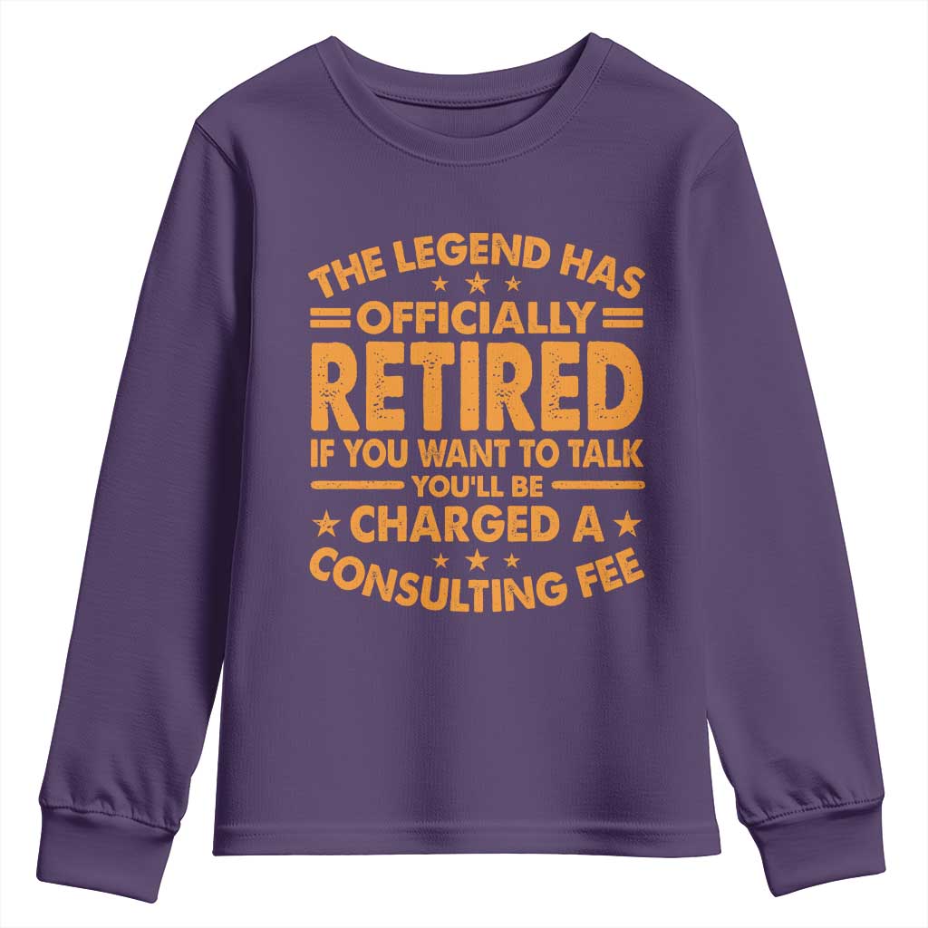 Funny Retirement Youth Sweatshirt Funny The Legend Has Retired - Wonder Print Shop