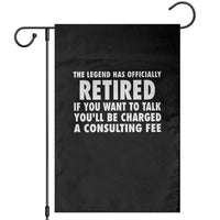 Funny Retirement Garden Flag Funny The Legend Has Retired Grandpa Dad Humor - Wonder Print Shop