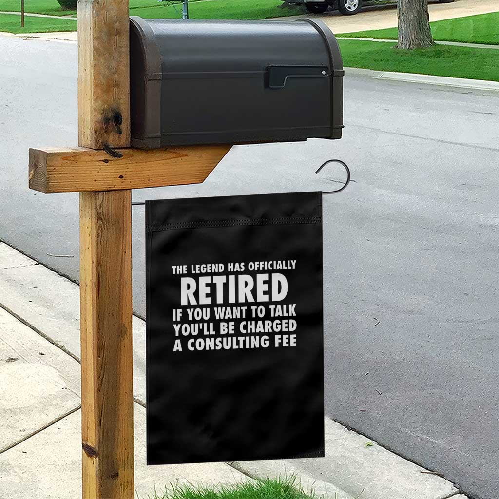 Funny Retirement Garden Flag Funny The Legend Has Retired Grandpa Dad Humor - Wonder Print Shop