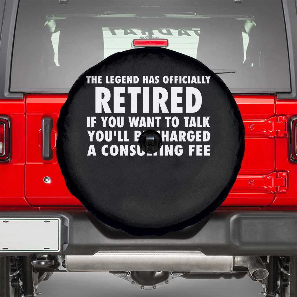 Funny Retirement Spare Tire Cover Funny The Legend Has Retired Grandpa Dad Humor - Wonder Print Shop