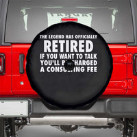 Funny Retirement Spare Tire Cover Funny The Legend Has Retired Grandpa Dad Humor - Wonder Print Shop